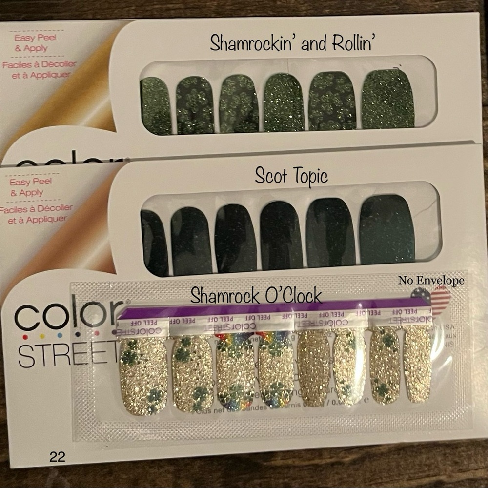 NWT 3 Retired Color Street Nail Polish Strips!